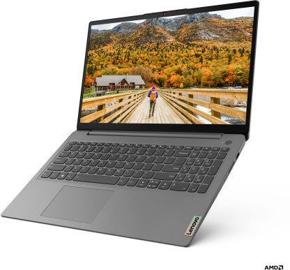 LENOVO IDEAPAD 3 RYZEN 5 HEXA CORE 5500U - (8 GB/512 GB SSD/WINDOWS 11 HOME) 15ALC6 THIN AND LIGHT LAPTOP  (15.6 INCH, ARCTIC GREY, 1.65 KG, WITH MS OFFICE)[Like New]