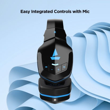 BOAT ROCKERZ 510 SUPER EXTRA BASS BLUETOOTH HEADSET  (FURIOUS BLUE, ON THE EAR)