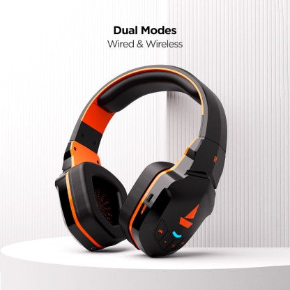BOAT ROCKERZ 510 SUPER EXTRA BASS BLUETOOTH HEADSET  (MOLTEN ORANGE, ON THE EAR)