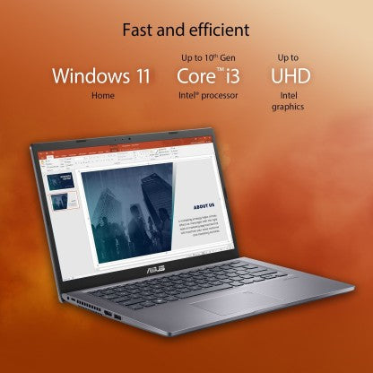 ASUS CORE I3 10TH GEN - (8 GB/1 TB HDD/WINDOWS 11 HOME) X415JA-BV301WS THIN AND LIGHT LAPTOP  (14 INCH, SLATE GREY, 1.60 KG, WITH MS OFFICE)[Like New]