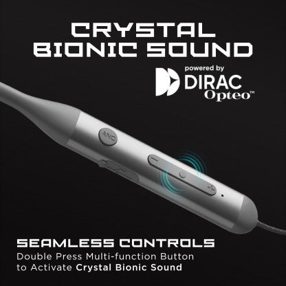 BOAT ROCKERZ 333ANC WITH CRYSTAL BIONIC SOUND,13MM DRIVERS &AMP;ACTIVE NOISE CANCELLATION BLUETOOTH HEADSET  (MOON GREY, IN THE EAR)