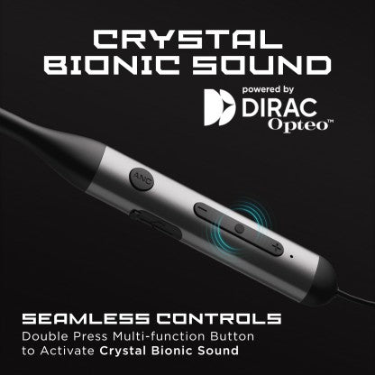 BOAT ROCKERZ 333ANC WITH CRYSTAL BIONIC SOUND,13MM DRIVERS &AMP;ACTIVE NOISE CANCELLATION BLUETOOTH HEADSET  (STELLAR BLACK, IN THE EAR)