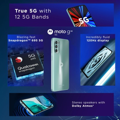MOTOROLA G62 5G (FROSTED BLUE, 128 GB)  (6 GB RAM)