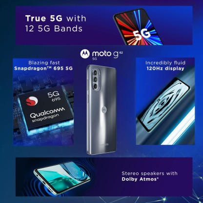 MOTOROLA G62 5G (MIDNIGHT GRAY, 128 GB)  (6 GB RAM)