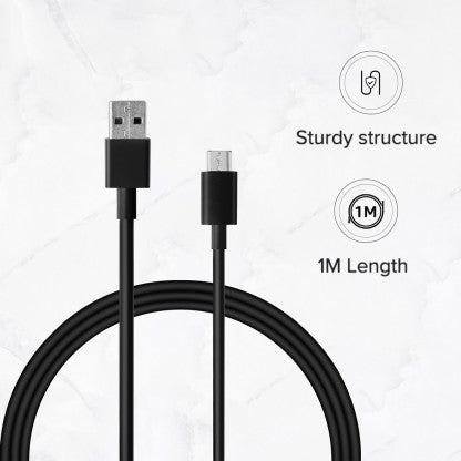 MI USB TYPE C CABLE 3 A 1 M 28356,USBC100T  (COMPATIBLE WITH MOBILE, BLACK, ONE CABLE)