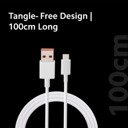 MI USB TYPE C CABLE 3 A 1 M 36828  (COMPATIBLE WITH MOBILE, WHITE, ONE CABLE)