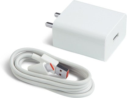 MI 33W SONICCHARGE 2.0 CHARGER COMBO FOR MI,REDMI,XIOMI DEVICES (TYPE C- CABLE INCLUDED)  (WHITE, CABLE INCLUDED)