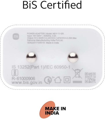 MI 22.5W QUICK CHARGER COMBO FOR MI,REDMI,XIOMI DEVICES (TYPE C- CABLE INCLUDED)  (WHITE)