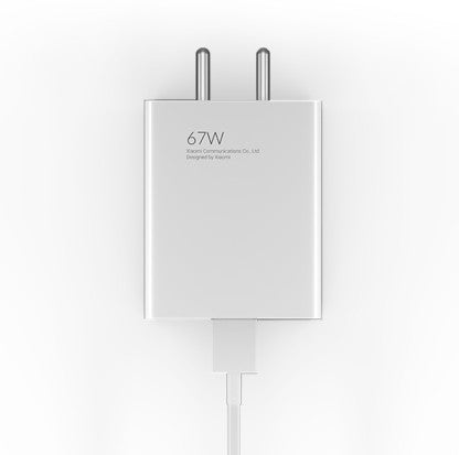 MI 67 W QUALCOMM 3.0 3 A MOBILE 34215 CHARGER WITH DETACHABLE CABLE  (WHITE, CABLE INCLUDED)