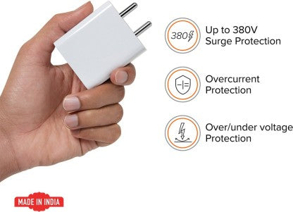 MI 33W SONICCHARGE 2.0 CHARGER COMBO FOR MI,REDMI,XIOMI DEVICES (TYPE C- CABLE INCLUDED)  (WHITE, CABLE INCLUDED)