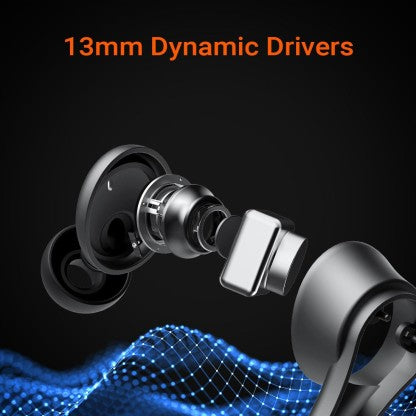 FIRE-BOLTT FIRE PODS NINJA PRO 403 EARBUDS TWS, ENC &AMP; GAMING, ULTRA CHARGE BLUETOOTH HEADSET  (BLACK, TRUE WIRELESS)