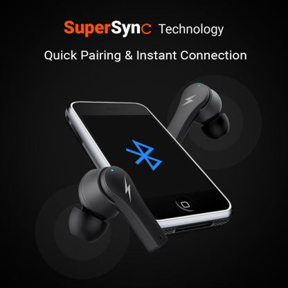 FIRE-BOLTT FIRE PODS NINJA PRO 403 EARBUDS TWS, ENC &AMP; GAMING, ULTRA CHARGE BLUETOOTH HEADSET  (BLACK, TRUE WIRELESS)