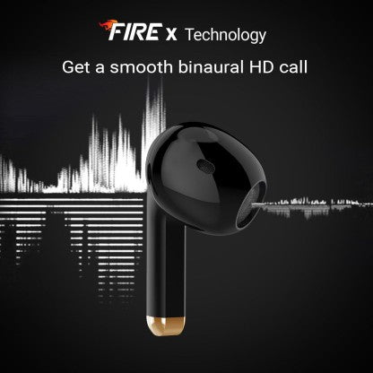 FIRE-BOLTT FIRE PODS NINJA G301 EARBUDS TWS HD CALLS, POWER BASS, IWP TECHNOLOGY BLUETOOTH HEADSET  (BLACK, TRUE WIRELESS)