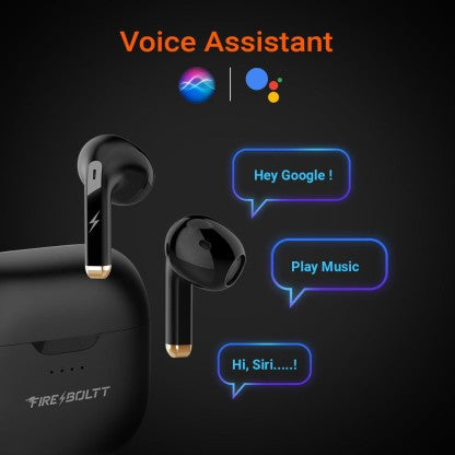 FIRE-BOLTT FIRE PODS NINJA G301 EARBUDS TWS HD CALLS, POWER BASS, IWP TECHNOLOGY BLUETOOTH HEADSET  (BLACK, TRUE WIRELESS)
