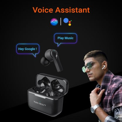 FIRE-BOLTT FIRE PODS NINJA PRO 403 EARBUDS TWS, ENC &AMP; GAMING, ULTRA CHARGE BLUETOOTH HEADSET  (BLACK, TRUE WIRELESS)