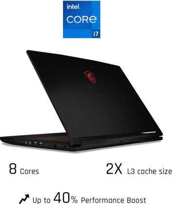 MSI CORE I7 11TH GEN - (8 GB/512 GB SSD/WINDOWS 10 HOME/4 GB GRAPHICS/NVIDIA GEFORCE RTX 3050/144 HZ) GF63 THIN 11UC-866IN GAMING LAPTOP  (15.6 INCH, BLACK, 1.86 KG)[Like New]