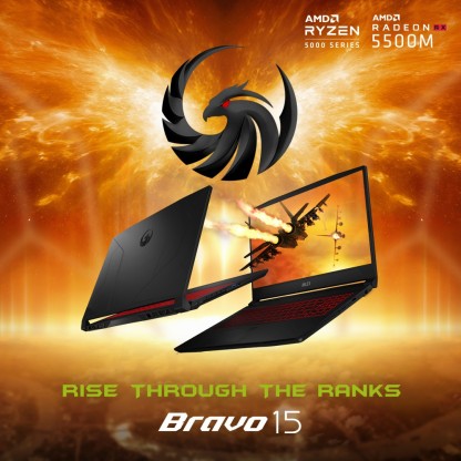 MSI BRAVO 15 RYZEN 5 HEXA CORE AMD R5-5600H - (8 GB/512 GB SSD/WINDOWS 11 HOME/4 GB GRAPHICS/AMD RADEON RX 5500M/144 HZ) BRAVO 15 B5DD-410IN GAMING LAPTOP  (15.6 INCH, BLACK, 2.35 KG KG)