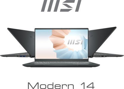 MSI MODERN 14 RYZEN 5 HEXA CORE 5500U - (8 GB/512 GB SSD/WINDOWS 11 HOME) MODERN 14 B5M-242IN THIN AND LIGHT LAPTOP  (14 INCH, CARBON GRAY, 1.3 KG KG)[Like New]