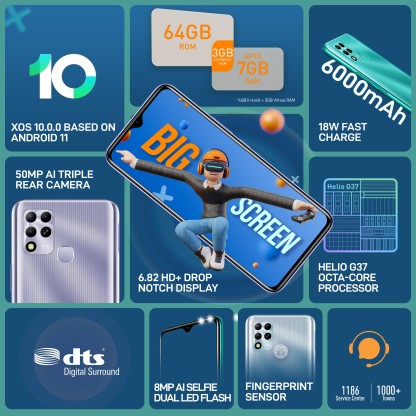 INFINIX HOT 12 (7° PURPLE, 64 GB)  (4 GB RAM)