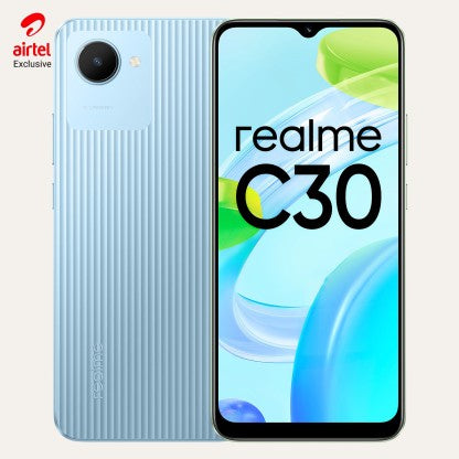 REALME C30 LOCKED WITH AIRTEL PREPAID (LAKE BLUE, 32 GB)  (3 GB RAM) [Like New]