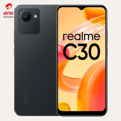 REALME C30 - LOCKED WITH AIRTEL PREPAID (DENIM BLACK, 32 GB)  (3 GB RAM)