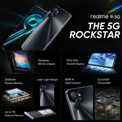 REALME 9I 5G (ROCKING BLACK, 64 GB)  (4 GB RAM) [Like New]