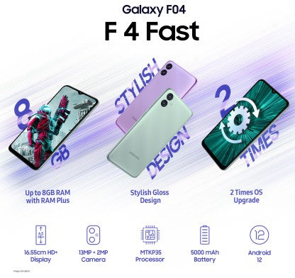 SAMSUNG GALAXY F04 (OPAL GREEN, 64 GB)  (4 GB RAM)