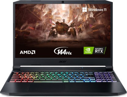 ACER NITRO 5 RYZEN 5 HEXA CORE AMD R5-5600H - (8 GB/512 GB SSD/WINDOWS 11 HOME/4 GB GRAPHICS/NVIDIA GEFORCE RTX 3050) /AN515-45/ AN515-45-R23Z GAMING LAPTOP  (15.6 INCH, SHALE BLACK, 2.2 KG)