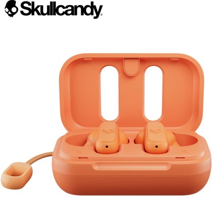 SKULLCANDY DIME TRULY WIRELESS IN EAR EARBUDS WITH MICROPHONE BLUETOOTH HEADSET  (ORANGE, TRUE WIRELESS)