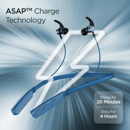 BOAT ROCKERZ 235V2/238 WITH ASAP CHARGE AND UPTO 8 HOURS PLAYBACK BLUETOOTH HEADSET  (BLUE, IN THE EAR)