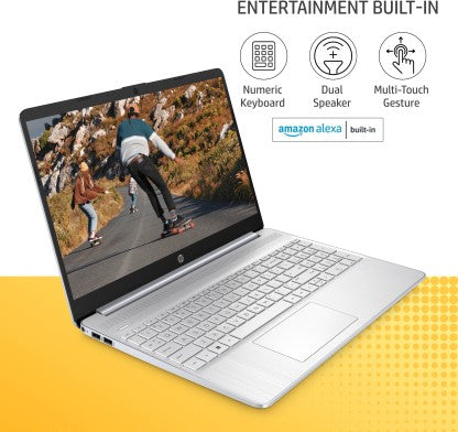 HP 15S INTEL CORE I5 12TH GEN - (8 GB/512 GB SSD/WINDOWS 11 HOME) 15S-FQ5111TU THIN AND LIGHT LAPTOP  (15.6 INCH, NATURAL SILVER, 1.69 KG, WITH MS OFFICE)[Like New]