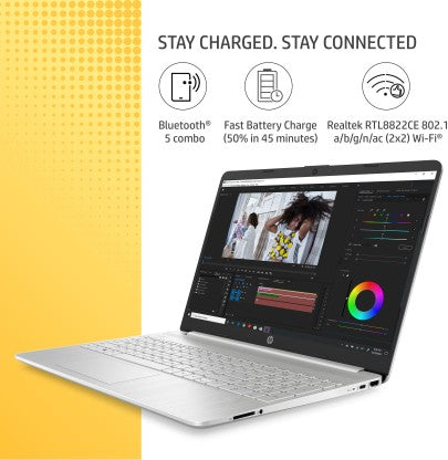 HP 15S INTEL CORE I5 12TH GEN - (8 GB/512 GB SSD/WINDOWS 11 HOME) 15S-FQ5111TU THIN AND LIGHT LAPTOP  (15.6 INCH, NATURAL SILVER, 1.69 KG, WITH MS OFFICE)[Like New]