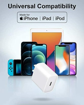 APPLE 20W ,USB-C POWER CHARGING ADAPTER FOR IPHONE, IPAD &AMP; AIRPODS  (WHITE)