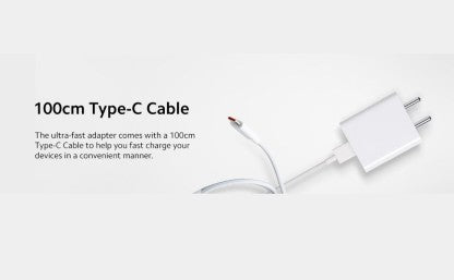 MI 33W SONICCHARGE 2.0 CHARGER COMBO FOR MI,REDMI,XIOMI DEVICES (TYPE C- CABLE INCLUDED)  (WHITE, CABLE INCLUDED)