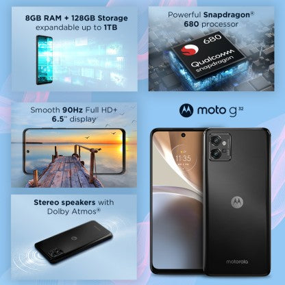 MOTOROLA G32 (MINERAL GRAY, 128 GB)  (8 GB RAM)