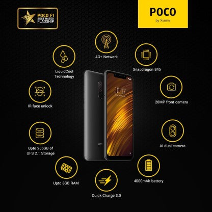 POCO F1 (Graphite Black, 128 GB)  (6 GB RAM)