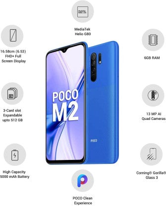 POCO M2 (Slate Blue, 64 GB)  (6 GB RAM)