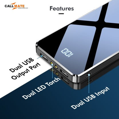 CALLMATE 10000 MAH POWER BANK (15 W, FAST CHARGING)  (BLACK, LITHIUM POLYMER)