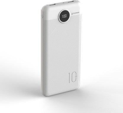 GIONEE 10000 MAH POWER BANK (18 W, FAST CHARGING)  (WHITE, LITHIUM POLYMER)