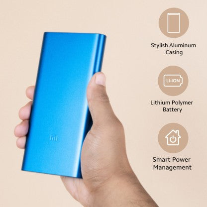 MI 3I 10000 MAH POWER BANK (FAST CHARGING, 18W)  (BLUE, LITHIUM POLYMER)
