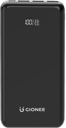 GIONEE 20000 MAH POWER BANK (22.5 W, FAST CHARGING)  (BLACK, LITHIUM POLYMER)