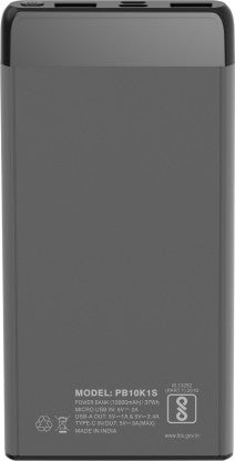 GIONEE 10000 MAH POWER BANK (15 W, FAST CHARGING)  (GREY/GUN METAL GREY, LITHIUM POLYMER)