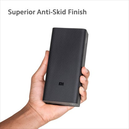 MI 30000 MAH POWER BANK (18 W, FAST CHARGING, POWER DELIVERY 3.0)  (BLACK, LITHIUM POLYMER)