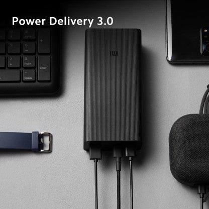 MI 30000 MAH POWER BANK (18 W, FAST CHARGING, POWER DELIVERY 3.0)  (BLACK, LITHIUM POLYMER)