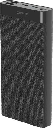 GIONEE 20000 MAH POWER BANK (15 W, FAST CHARGING)  (BLACK, LITHIUM POLYMER)