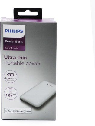 PHILIPS 5000 MAH POWER BANK  (GREY, LITHIUM POLYMER)