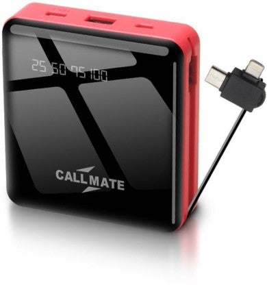 CALLMATE 10000 MAH POWER BANK (15 W, FAST CHARGING)  (RED, LITHIUM POLYMER)