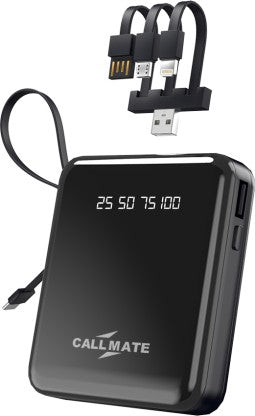 CALLMATE 10000 MAH POWER BANK (12 W, FAST CHARGING)  (BLACK, LITHIUM POLYMER)
