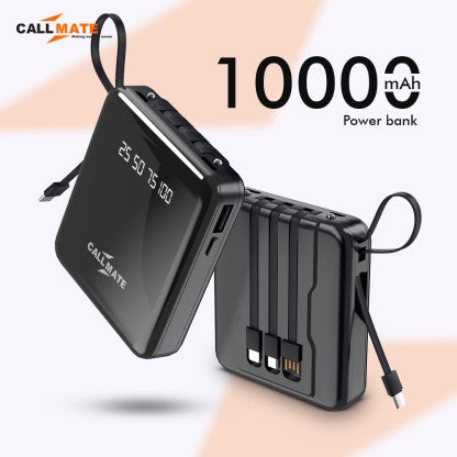 CALLMATE 10000 MAH POWER BANK (12 W, FAST CHARGING)  (BLACK, LITHIUM POLYMER)