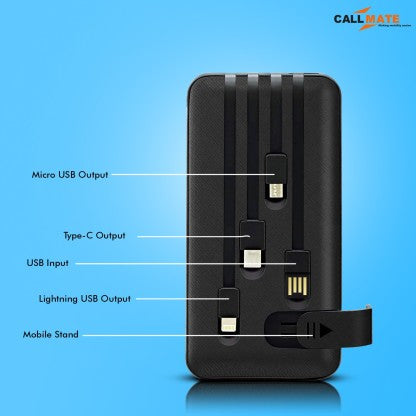 CALLMATE 20000 MAH POWER BANK (18 W, FAST CHARGING)  (BLACK, LITHIUM POLYMER)